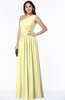 Elegant Asymmetric Neckline Chiffon Floor Length Pleated Plus Size Bridesmaid Dresses