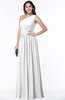 Elegant Asymmetric Neckline Chiffon Floor Length Pleated Plus Size Bridesmaid Dresses