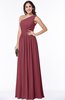 Elegant Asymmetric Neckline Chiffon Floor Length Pleated Plus Size Bridesmaid Dresses