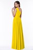 Elegant Asymmetric Neckline Chiffon Floor Length Pleated Plus Size Bridesmaid Dresses