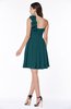 Modern A-line Asymmetric Neckline Sleeveless Zip up Flower Plus Size Bridesmaid Dresses