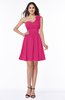 Modern A-line Asymmetric Neckline Sleeveless Zip up Flower Plus Size Bridesmaid Dresses