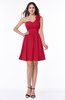Modern A-line Asymmetric Neckline Sleeveless Zip up Flower Plus Size Bridesmaid Dresses