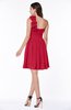 Modern A-line Asymmetric Neckline Sleeveless Zip up Flower Plus Size Bridesmaid Dresses