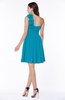Modern A-line Asymmetric Neckline Sleeveless Zip up Flower Plus Size Bridesmaid Dresses