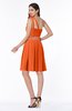 Casual One Shoulder Sleeveless Half Backless Chiffon Sequin Plus Size Bridesmaid Dresses