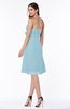 Cute A-line Half Backless Chiffon Knee Length Plus Size Bridesmaid Dresses