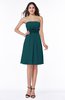 Cute A-line Half Backless Chiffon Knee Length Plus Size Bridesmaid Dresses