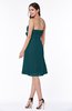 Cute A-line Half Backless Chiffon Knee Length Plus Size Bridesmaid Dresses