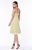 Cute A-line Half Backless Chiffon Knee Length Plus Size Bridesmaid Dresses