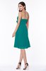 Cute A-line Half Backless Chiffon Knee Length Plus Size Bridesmaid Dresses