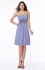 Cute A-line Half Backless Chiffon Knee Length Plus Size Bridesmaid Dresses