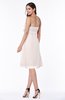 Cute A-line Half Backless Chiffon Knee Length Plus Size Bridesmaid Dresses