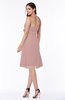 Cute A-line Half Backless Chiffon Knee Length Plus Size Bridesmaid Dresses