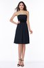 Cute A-line Half Backless Chiffon Knee Length Plus Size Bridesmaid Dresses