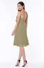 Cute A-line Half Backless Chiffon Knee Length Plus Size Bridesmaid Dresses