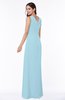 Traditional Sleeveless Zip up Chiffon Floor Length Rhinestone Plus Size Bridesmaid Dresses