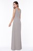 Traditional Sleeveless Zip up Chiffon Floor Length Rhinestone Plus Size Bridesmaid Dresses