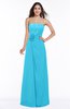 Disney Princess A-line Strapless Zipper Chiffon Plus Size Bridesmaid Dresses