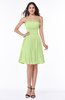 Modern A-line Strapless Half Backless Chiffon Ribbon Plus Size Bridesmaid Dresses