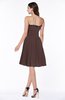 Modern A-line Strapless Half Backless Chiffon Ribbon Plus Size Bridesmaid Dresses