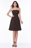 Modern A-line Strapless Half Backless Chiffon Ribbon Plus Size Bridesmaid Dresses