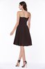 Modern A-line Strapless Half Backless Chiffon Ribbon Plus Size Bridesmaid Dresses