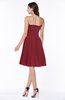 Modern A-line Strapless Half Backless Chiffon Ribbon Plus Size Bridesmaid Dresses