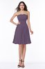 Modern A-line Strapless Half Backless Chiffon Ribbon Plus Size Bridesmaid Dresses