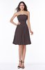 Modern A-line Strapless Half Backless Chiffon Ribbon Plus Size Bridesmaid Dresses