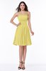 Modern A-line Strapless Half Backless Chiffon Ribbon Plus Size Bridesmaid Dresses