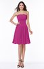 Modern A-line Strapless Half Backless Chiffon Ribbon Plus Size Bridesmaid Dresses