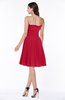 Modern A-line Strapless Half Backless Chiffon Ribbon Plus Size Bridesmaid Dresses