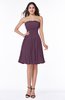 Modern A-line Strapless Half Backless Chiffon Ribbon Plus Size Bridesmaid Dresses