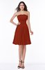 Modern A-line Strapless Half Backless Chiffon Ribbon Plus Size Bridesmaid Dresses