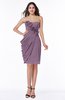 Classic Strapless Half Backless Chiffon Short Draped Plus Size Bridesmaid Dresses