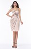 Classic Strapless Half Backless Chiffon Short Draped Plus Size Bridesmaid Dresses