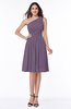 Simple A-line One Shoulder Chiffon Knee Length Plus Size Bridesmaid Dresses
