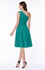 Simple A-line One Shoulder Chiffon Knee Length Plus Size Bridesmaid Dresses