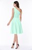 Simple A-line One Shoulder Chiffon Knee Length Plus Size Bridesmaid Dresses