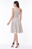 Simple A-line One Shoulder Chiffon Knee Length Plus Size Bridesmaid Dresses
