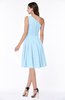 Simple A-line One Shoulder Chiffon Knee Length Plus Size Bridesmaid Dresses