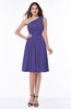 Simple A-line One Shoulder Chiffon Knee Length Plus Size Bridesmaid Dresses