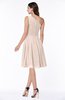 Simple A-line One Shoulder Chiffon Knee Length Plus Size Bridesmaid Dresses