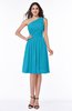 Simple A-line One Shoulder Chiffon Knee Length Plus Size Bridesmaid Dresses