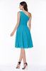 Simple A-line One Shoulder Chiffon Knee Length Plus Size Bridesmaid Dresses