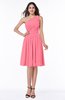 Simple A-line One Shoulder Chiffon Knee Length Plus Size Bridesmaid Dresses