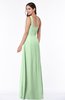 Simple A-line Asymmetric Neckline Sleeveless Zip up Floor Length Plus Size Bridesmaid Dresses