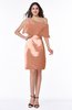 Elegant Sheath Asymmetric Neckline Half Backless Satin Plus Size Bridesmaid Dresses