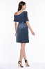 Elegant Sheath Asymmetric Neckline Half Backless Satin Plus Size Bridesmaid Dresses